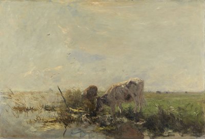 Vacas junto a un estanque de Willem Maris